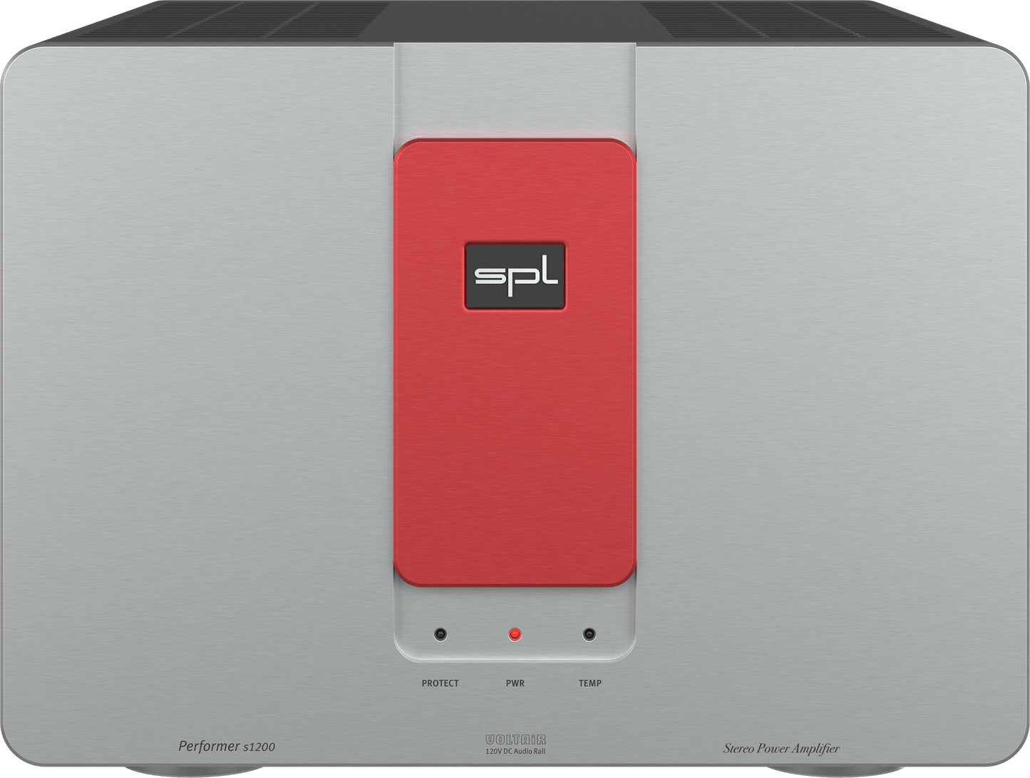 SPL Audio Performer s1200 Stereo Power Amplifier in silver with red insert
