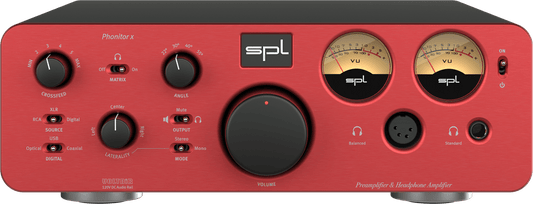 SPL Audio Phonitor x Headphone Amplifier & Preamplifier with optional DAC 768xs - Red front
