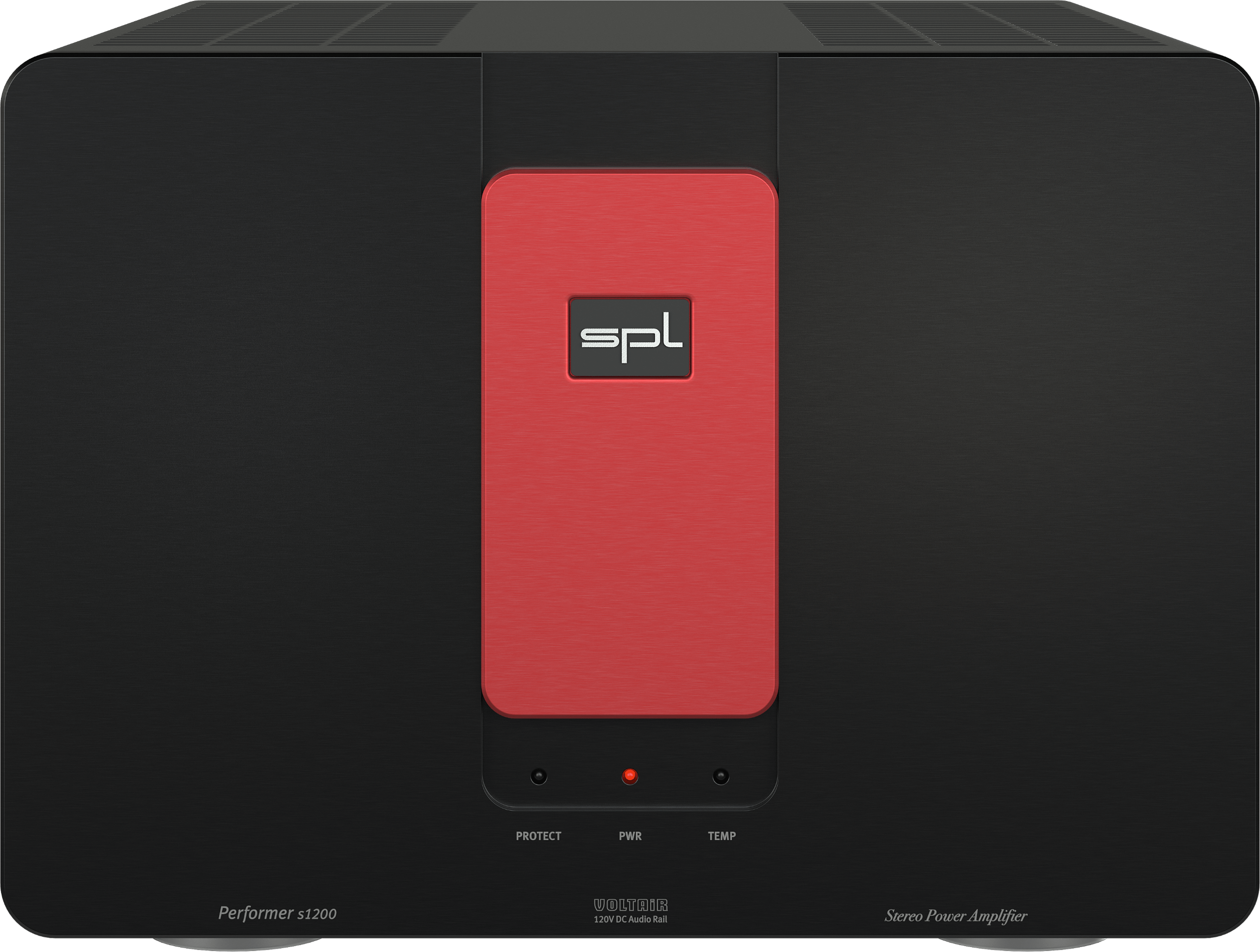 SPL Audio Performer s1200 Stereo Power Amplifier in black with red insert