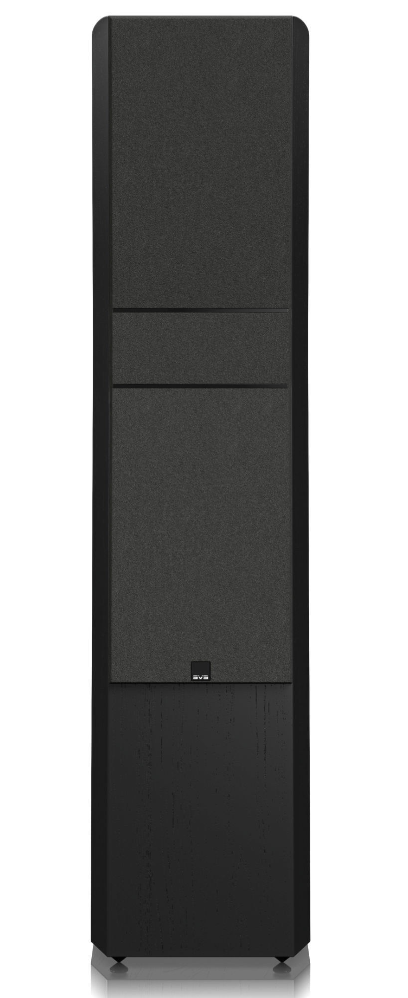 SVS Ultra Evolution Pinnacle Floorstanding Speaker, in Black Oak, individual with Grille