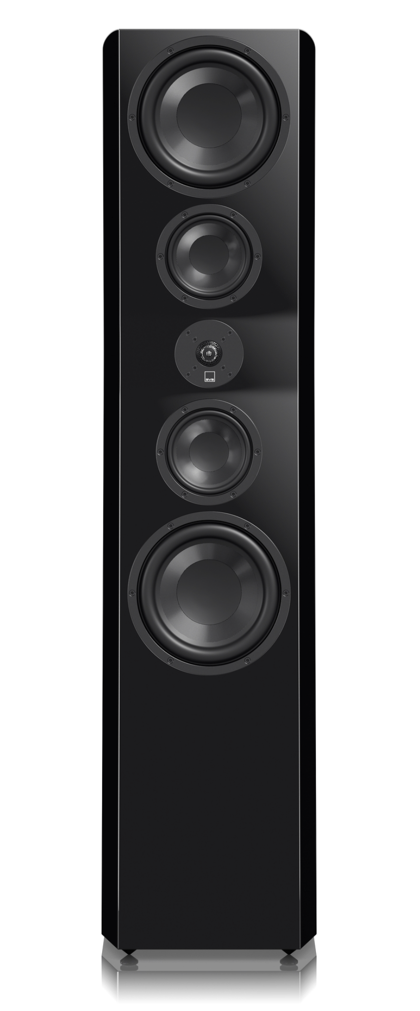 SVS Ultra Evolution Pinnacle Floorstanding Speaker, in Piano Black Gloss, individual without grille