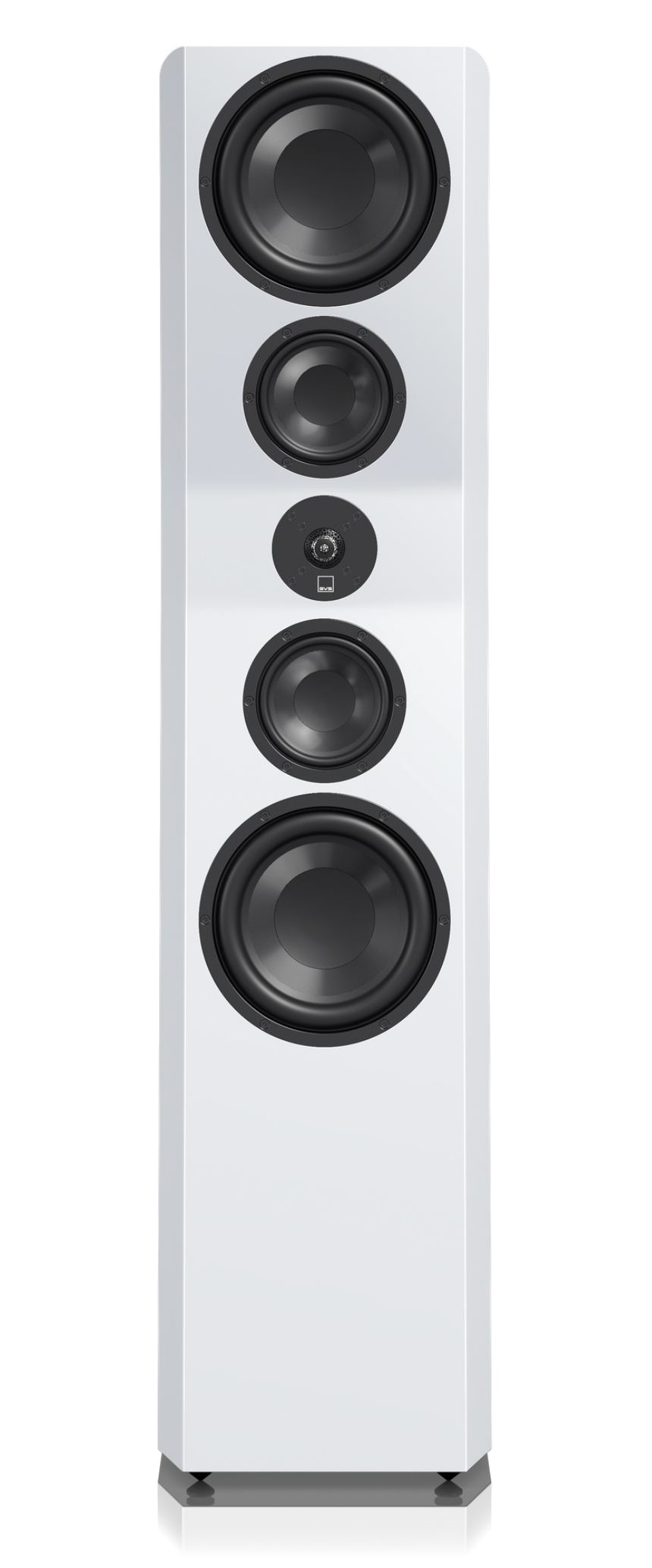 SVS Ultra Evolution Pinnacle Floorstanding Speaker, in Piano White Gloss, individual without Grille