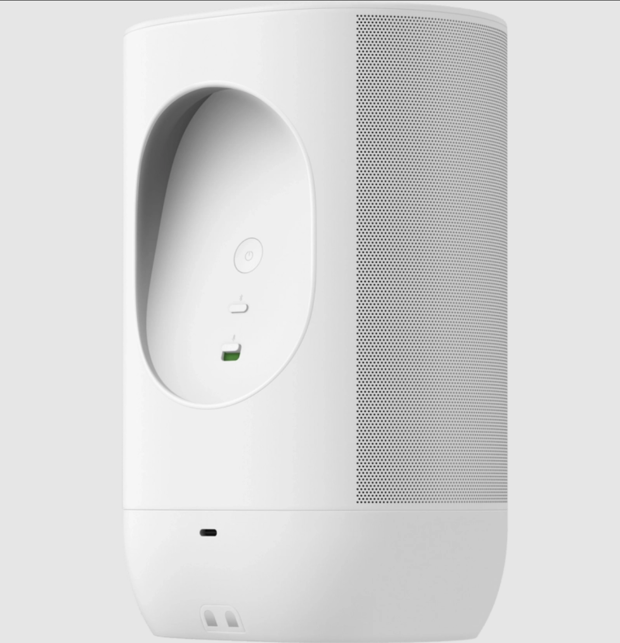 Sonos Move 2 Portable Smart Speaker in white, back of speaker