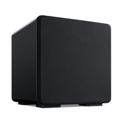 Speakercraft HRSi-10 Powered Subwoofer, with grille; angled view
