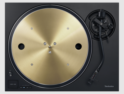 Technics SL-1300G Grand Class Turntable in black overhead view