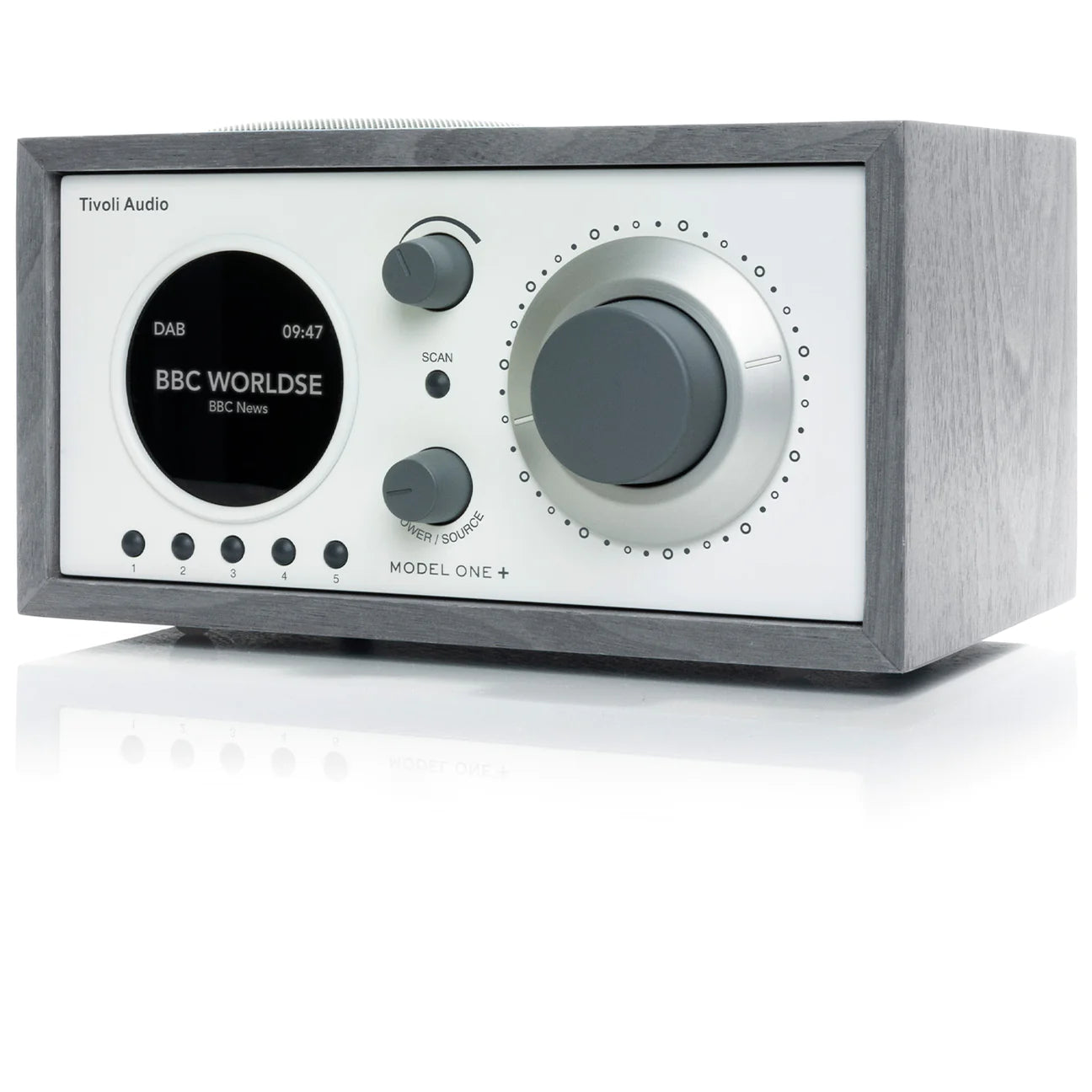 The Tivoli Audio Model One+ is a timeless classic reinvented for today. Gray White profile image