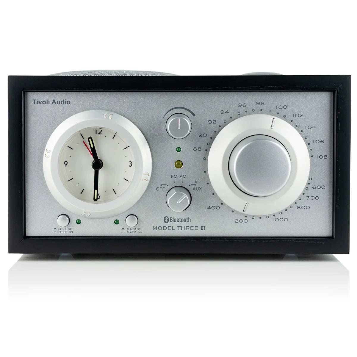 The Tivoli Audio Model Three BT blends classic design, superior sound and Bluetooth connectivity. Front black image