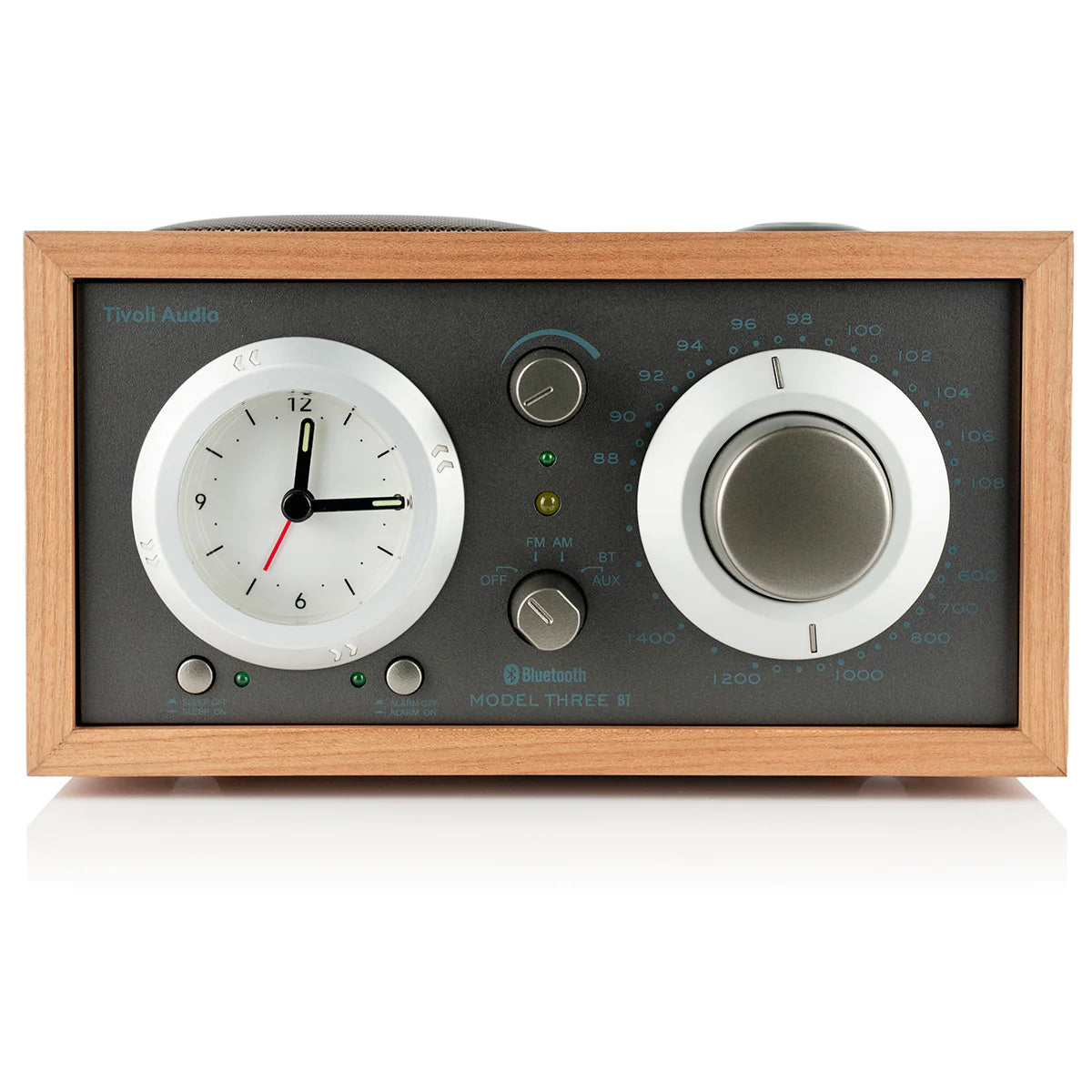 The Tivoli Audio Model Three BT blends classic design, superior sound and Bluetooth connectivity. Front Cherry Black image