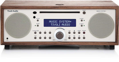 Tivoli Audio Music System, a masterpiece of form and function. Piano White and Silver front image
