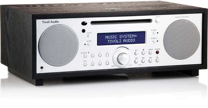 Tivoli Audio Music System, a masterpiece of form and function. Black Ash and Silver front image