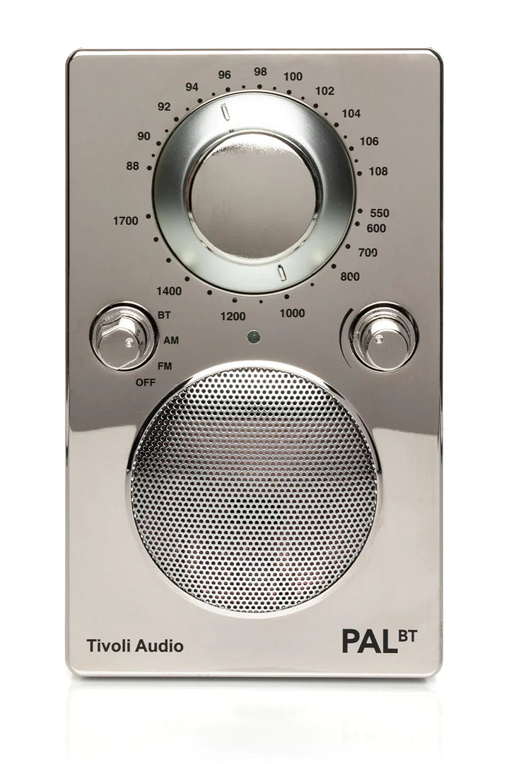 The Tivoli Audio PAL BT delivers outstanding sound on the go. Image of Chrome