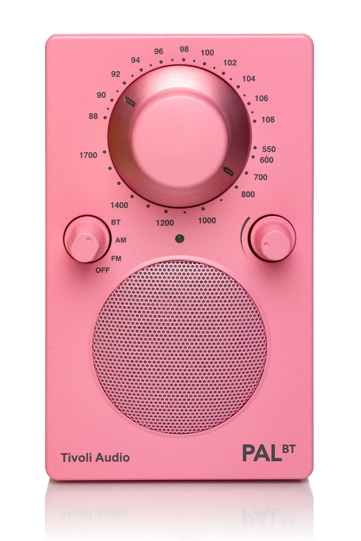 The Tivoli Audio PAL BT delivers outstanding sound on the go. Image of Pink