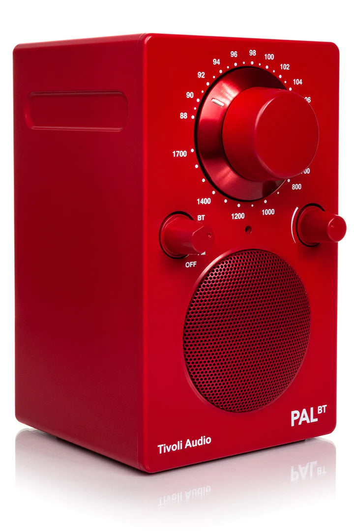 The Tivoli Audio PAL BT delivers outstanding sound on the go. Image of Red