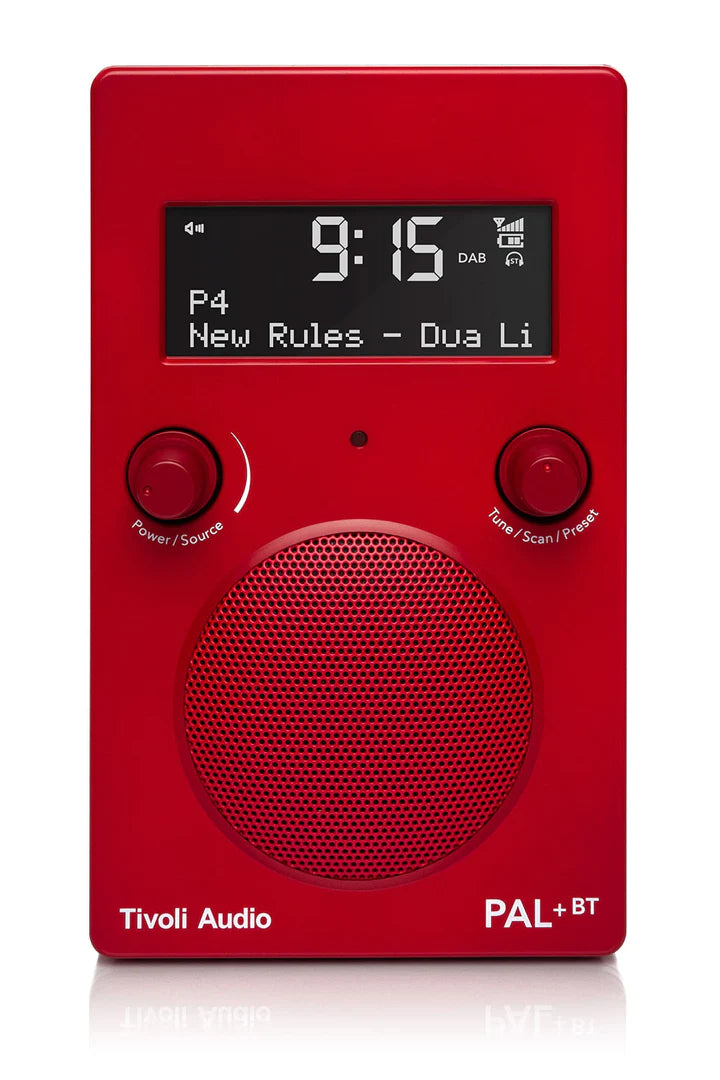 The Tivoli Audio PAL+ BT delivers outstanding sound on the go. Red Image 