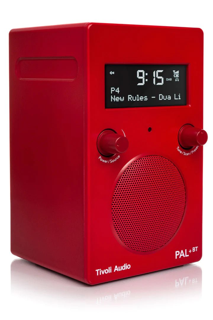 The Tivoli Audio PAL+ BT delivers outstanding sound on the go. Red side Image 