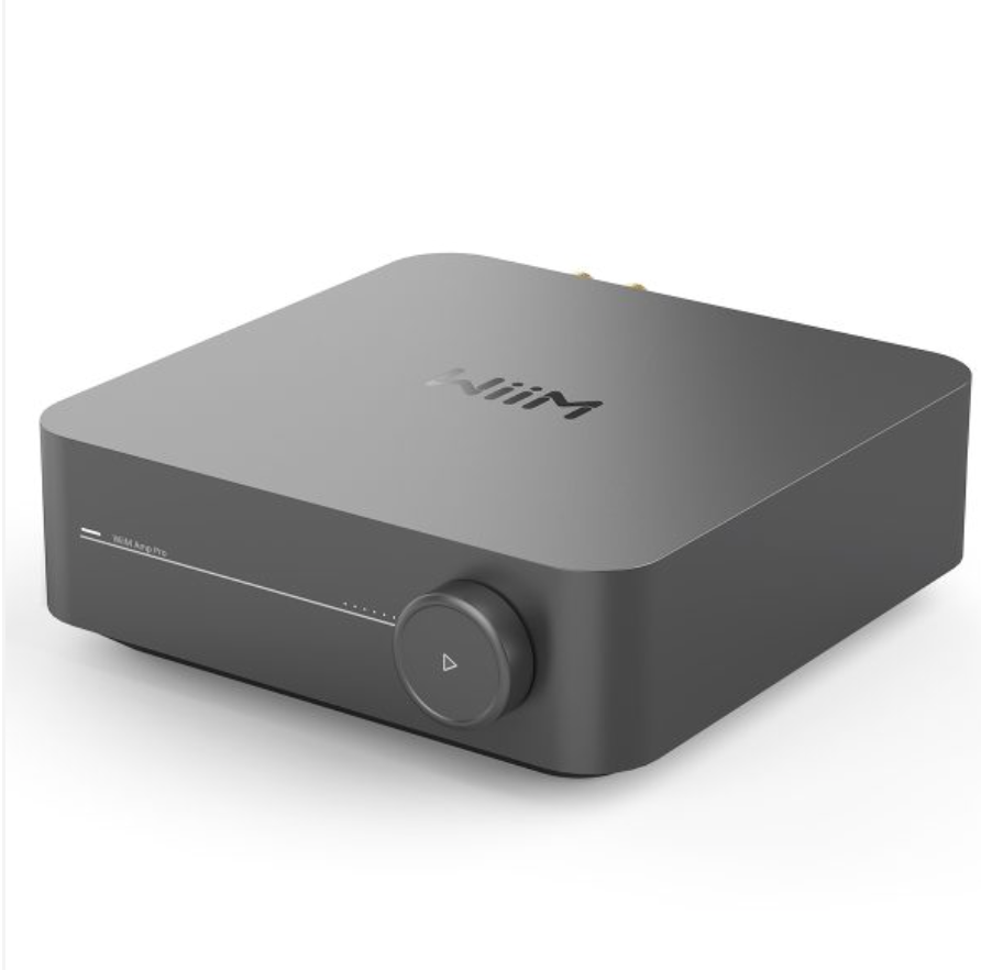 WiiM Amp Pro Multi-Room Streaming Amplifier, front angled