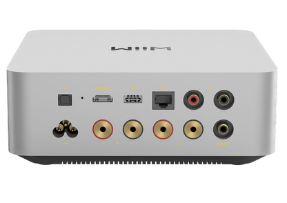 WiiM Amp Ultra Wireless Audio Streaming Amplifier in Silver, back