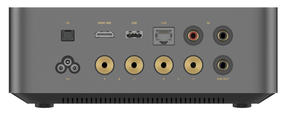 WiiM Amp Ultra Wireless Audio Streaming Amplifier in Space Grey, back