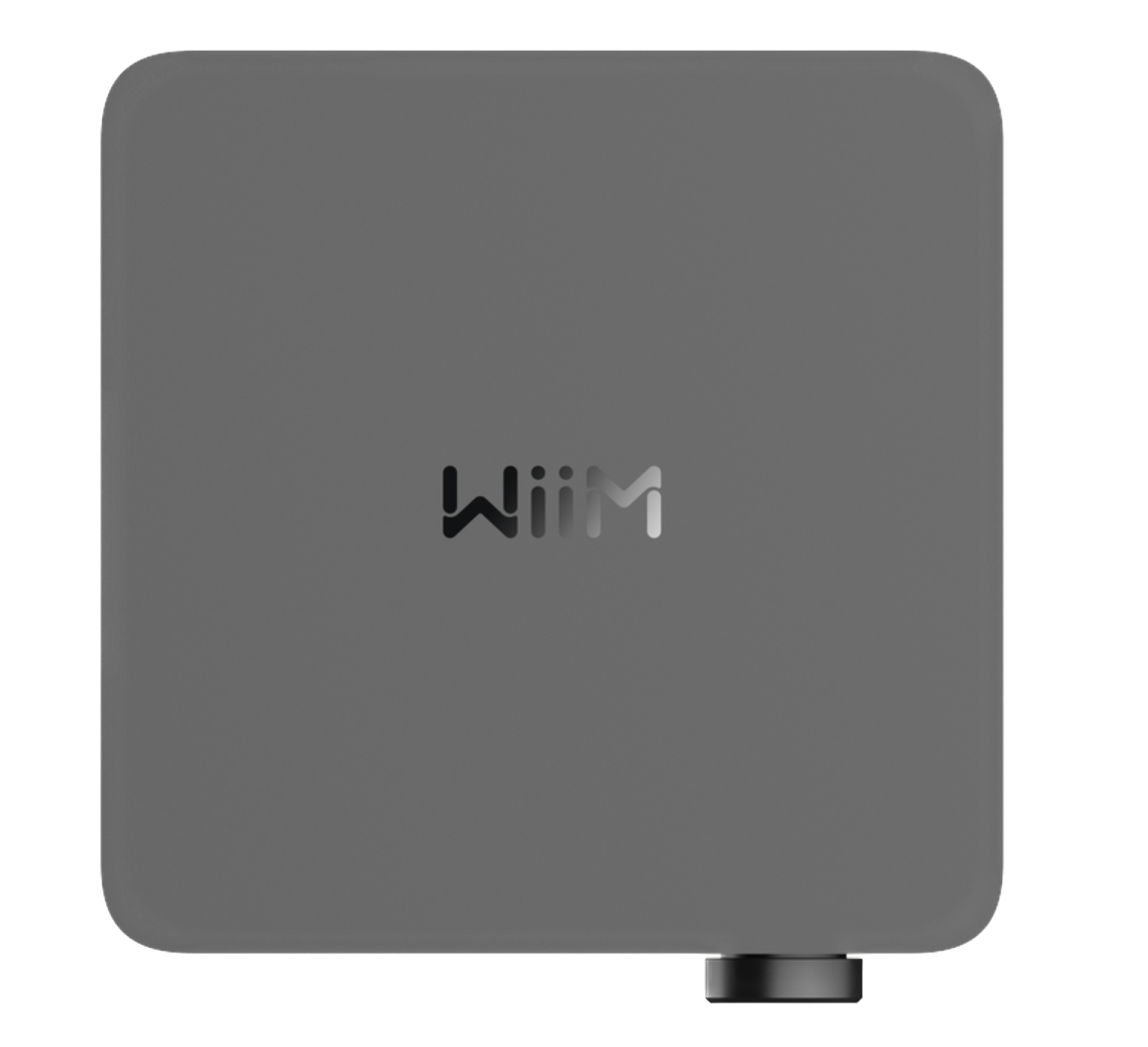 WiiM Amp Ultra Wireless Audio Streaming Amplifier in Space Grey, top