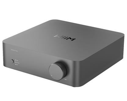 WiiM Vibelink Amp in Space Grey, Angled