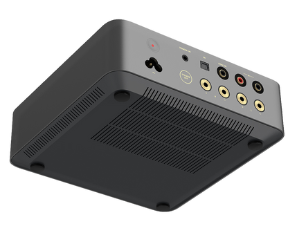 WiiM Vibelink Amp in Space Grey, bottom and back