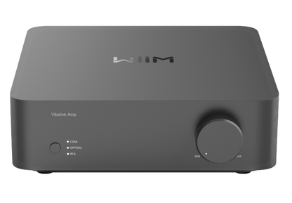 WiiM Vibelink Amp in Space Grey, front