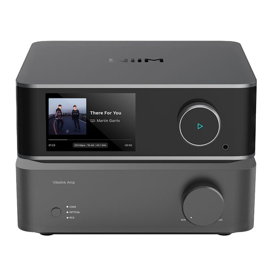 WiiM Vibelink Power Amplifier with Ultra Audio Streamer, stacked