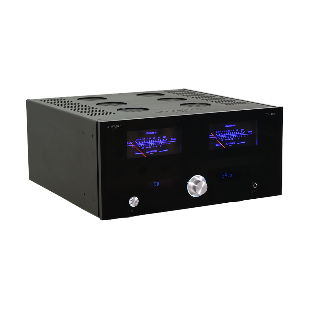 The Advance Paris X-i1100 Integrated Stereo Amplifier is a pinnacle of audio engineering, meticulously designed for a pristine musical listening experience. Side Image