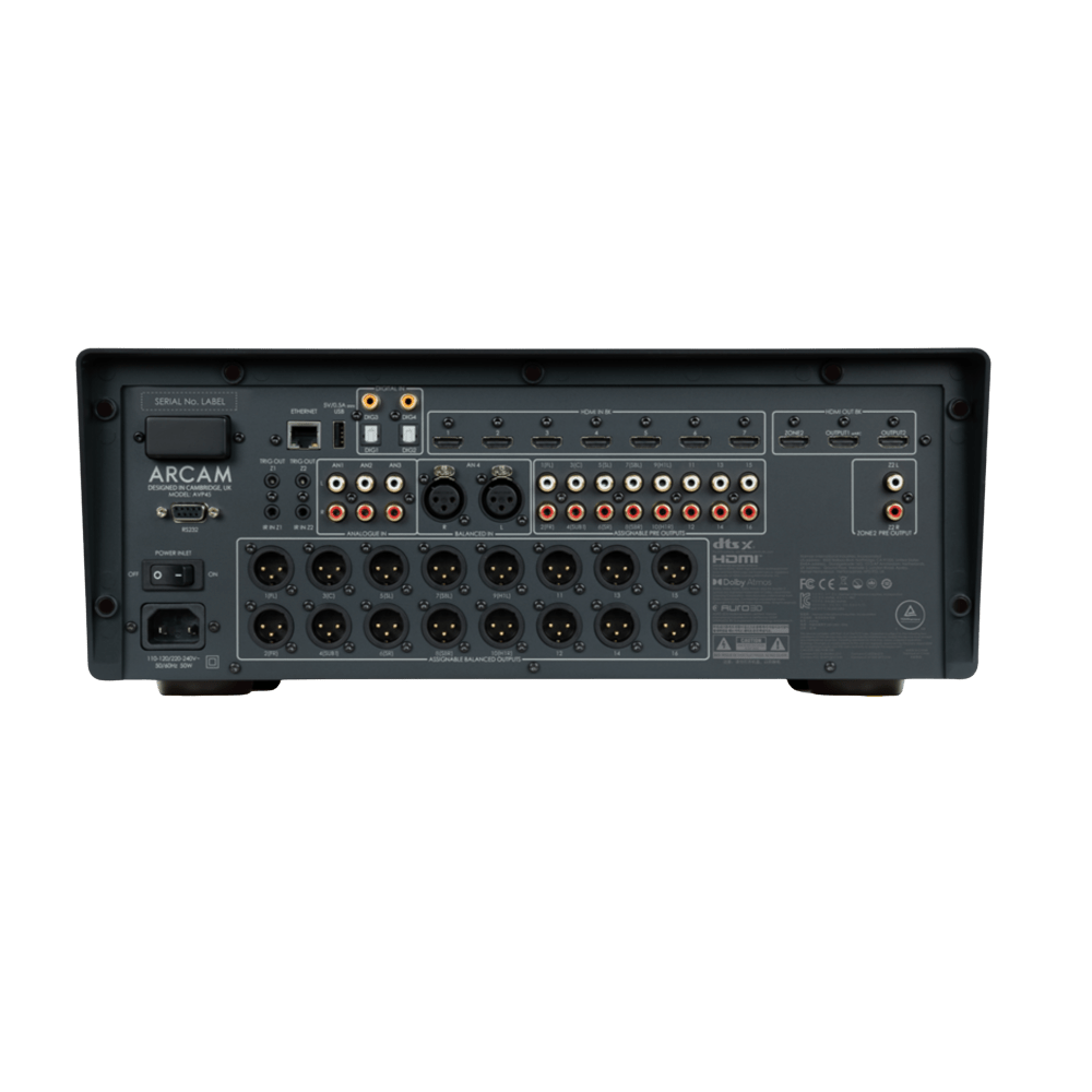 Arcam AVP45 AV Processor, back of unit
