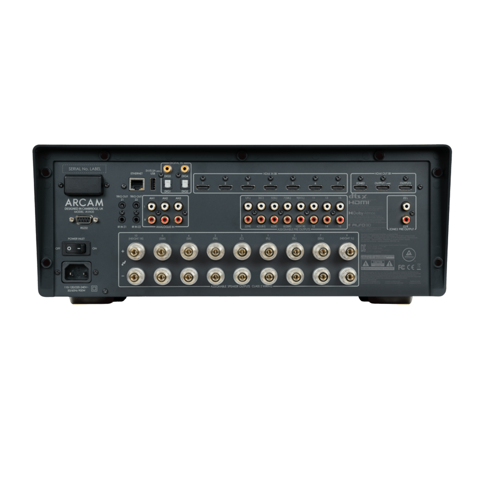 Arcam AVA35 AV Amplifer, back of unit