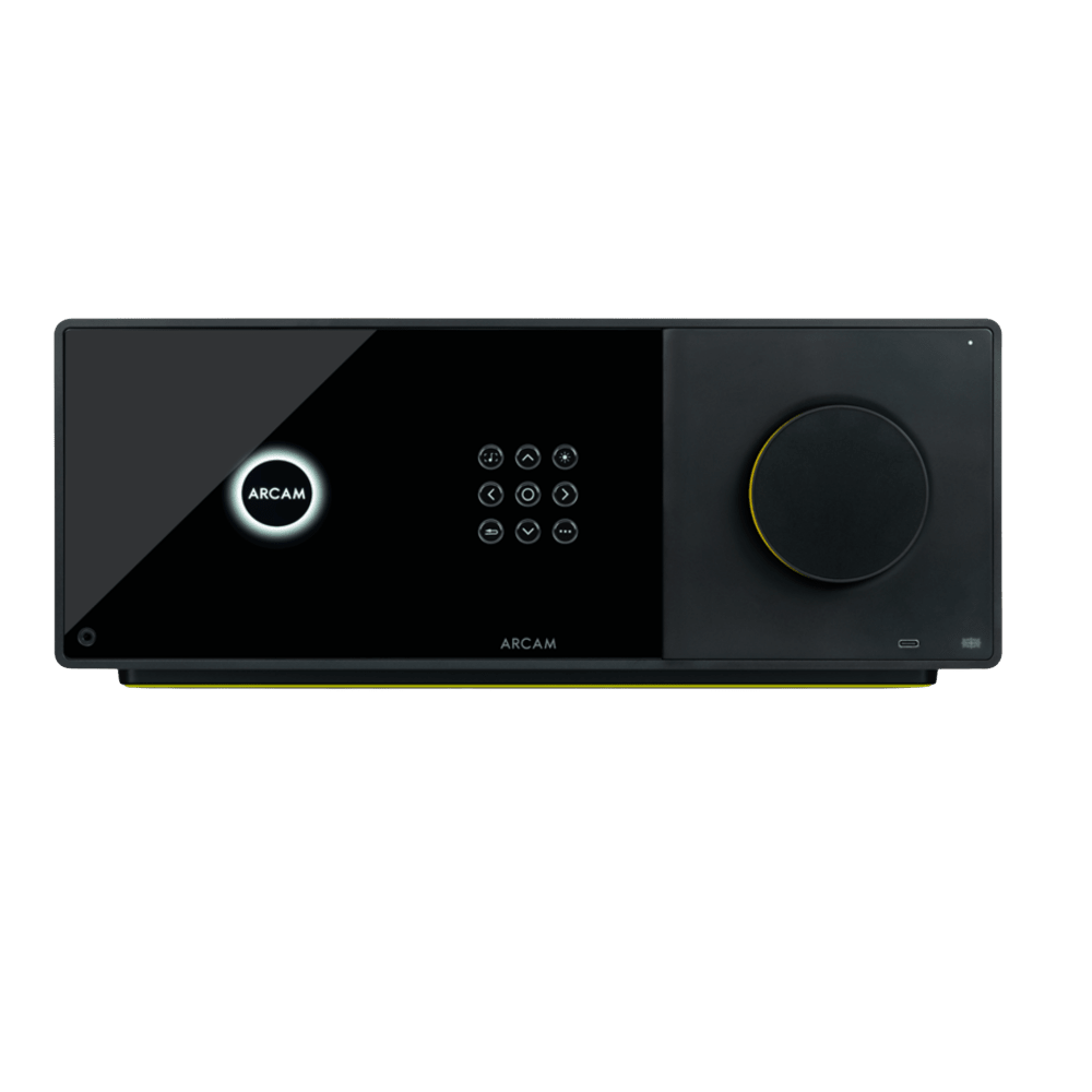 Arcam AVA35 AV Amplifer, front view with logo