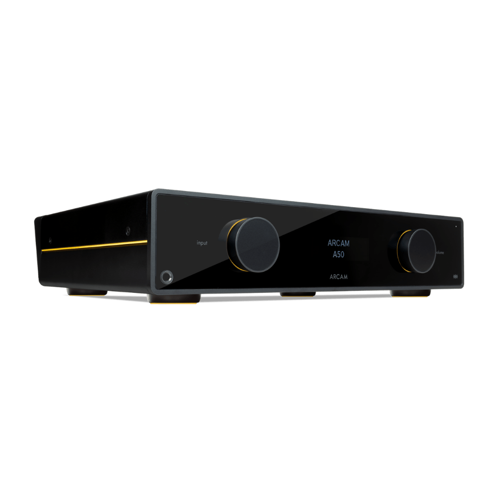 Arcam A50 Signature Dual-Mono Class G Integrated Amplifier, angled to the right