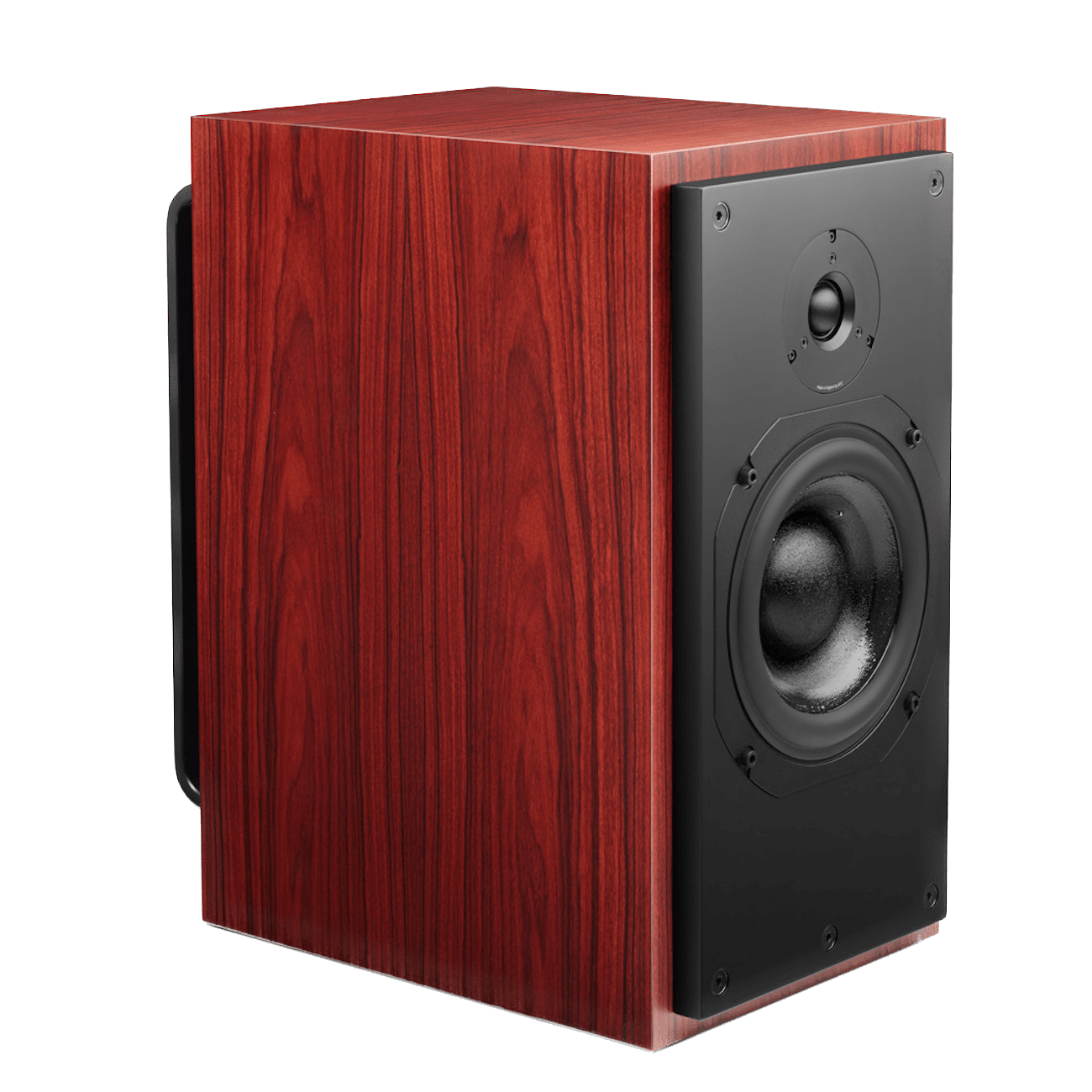 ATC SCM20ASL Active Speakers; individual speaker in Rosewood, angled