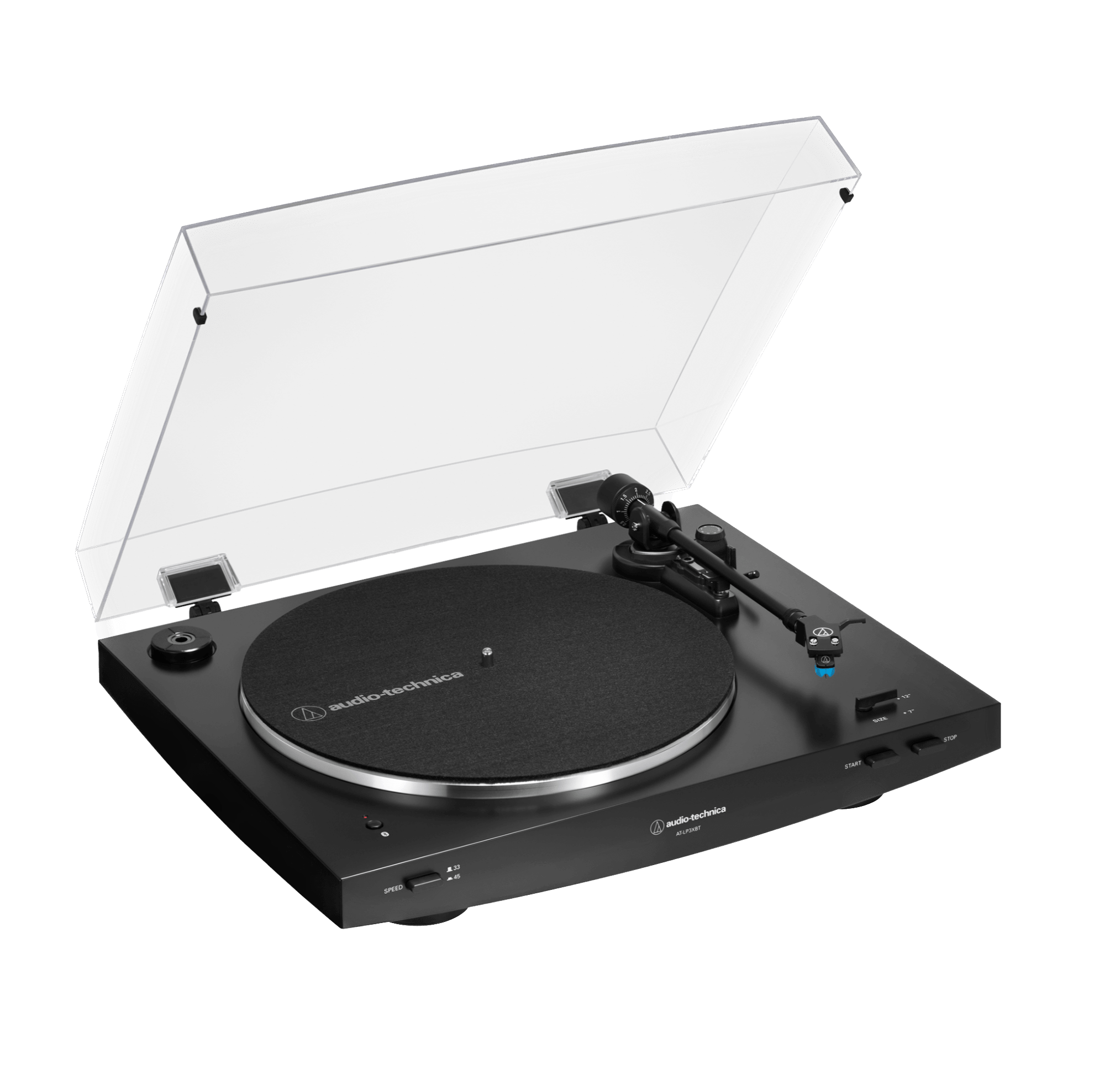 Audio Technica AT-LP3XBT Automatic Bluetooth Belt Drive Turntable, angled image