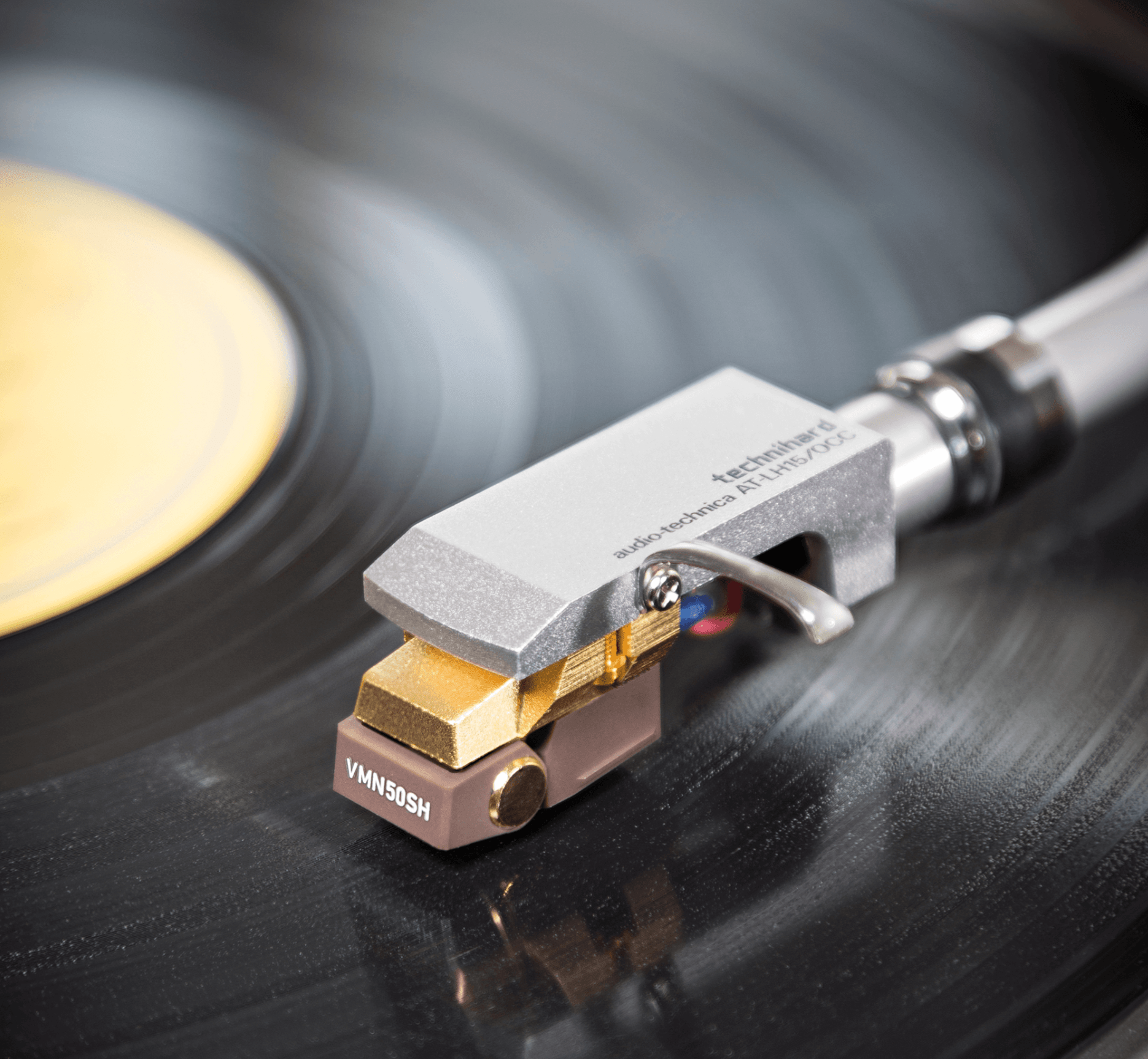 Audio-Technica Cartridges Audio Technica VM750SH Dual Magnet Cartridge, shown on vinyl