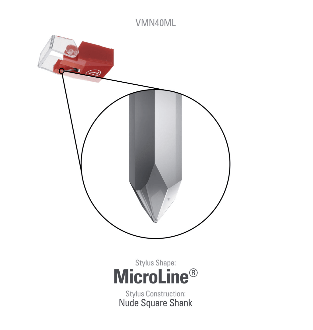 Micro Linear Stylus Audio Technica VMN40ML MicroLine® Replacement Stylus | Vinyl Revival