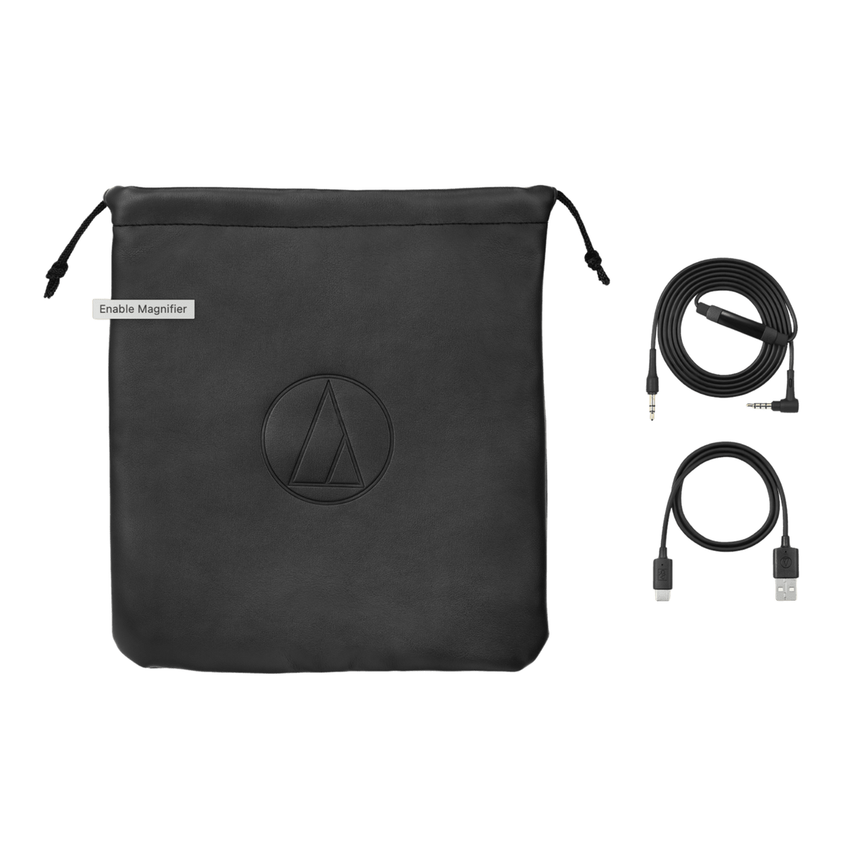 Audio Technica ATH-AL5NC Wireless Open Back Headphones, accessories