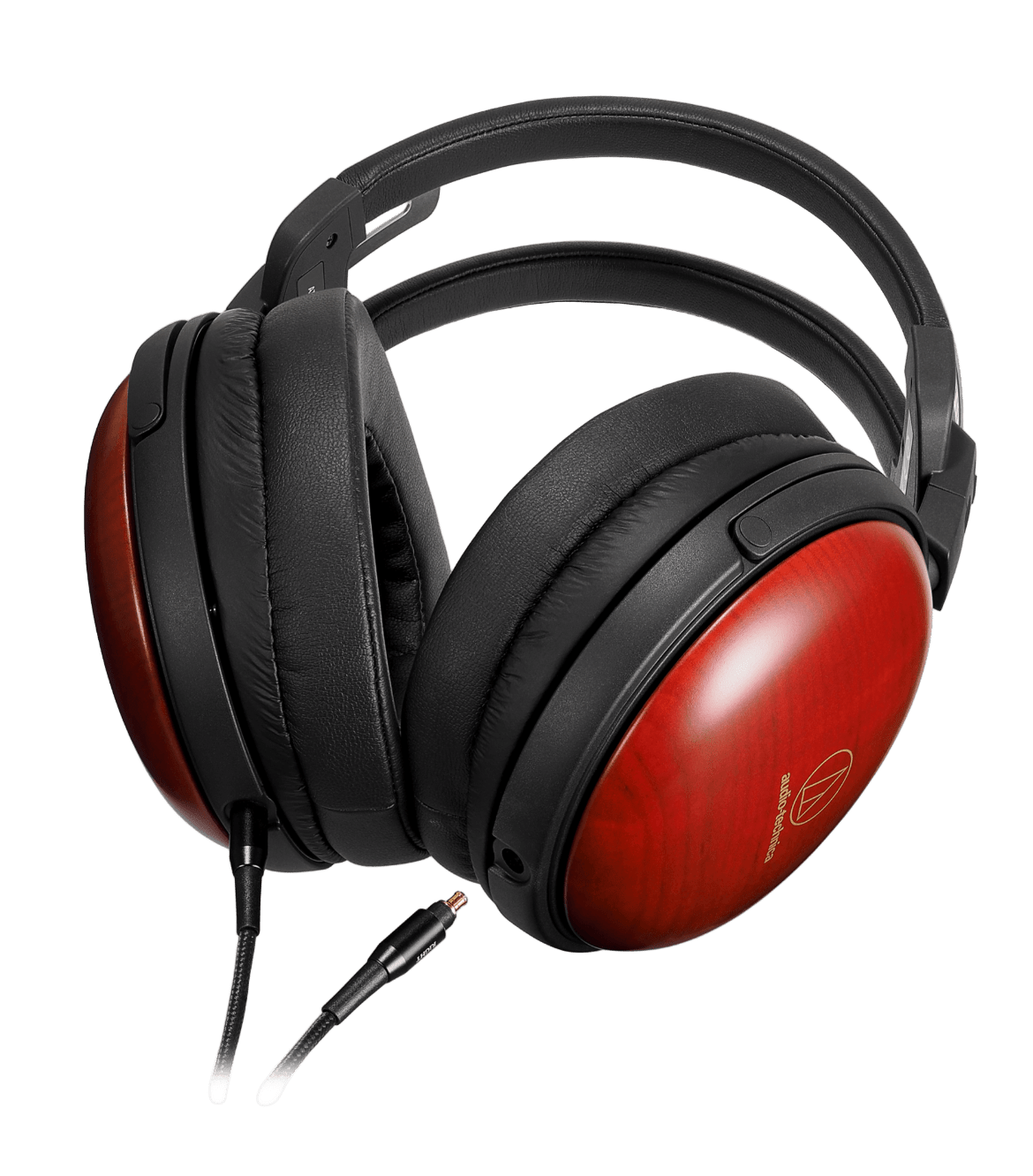 Audio Technica ATH-AWAS Closed-Back Dynamic Wooden Headphones, tilted