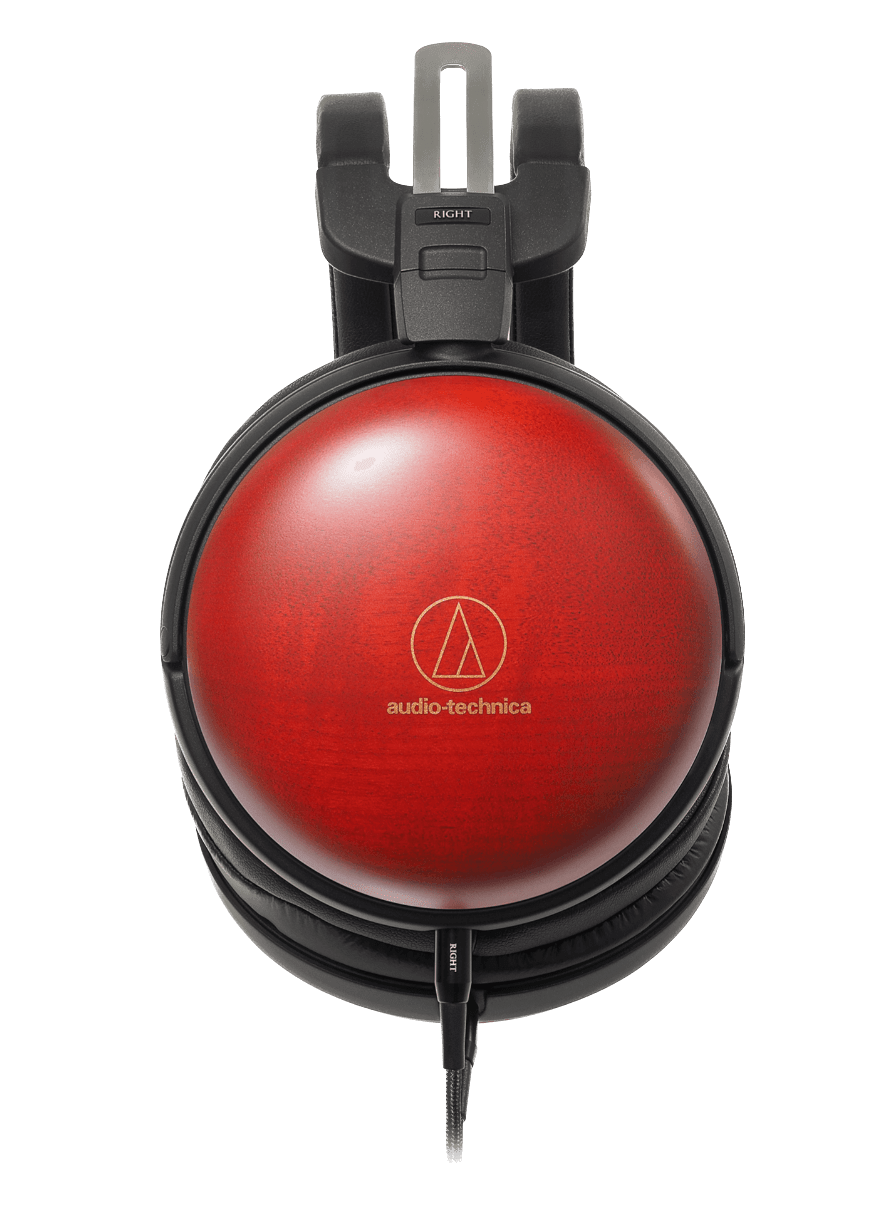 Audio Technica ATH-AWAS Closed-Back Dynamic Wooden Headphones, side view