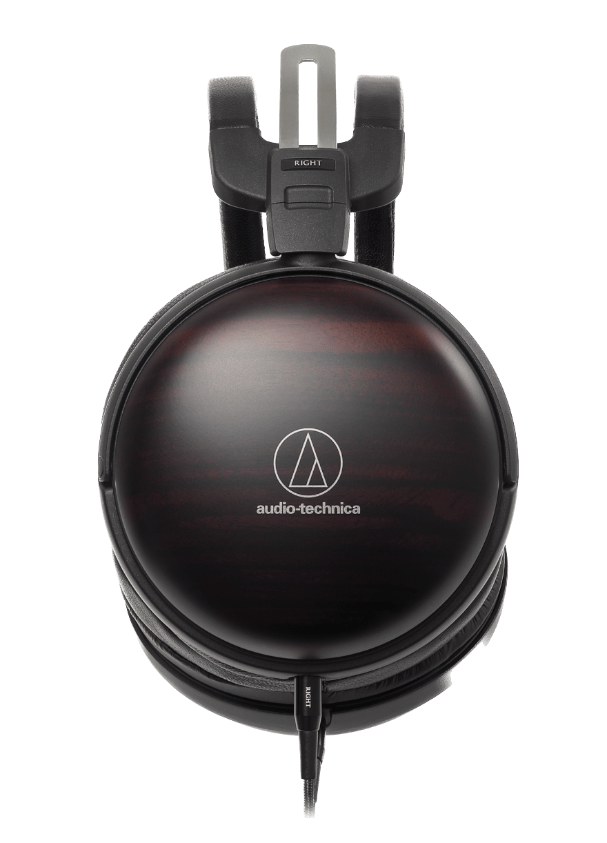 Audio Technica ATH-AWKT Closed-Back Dynamic Wooden Headphones, side view
