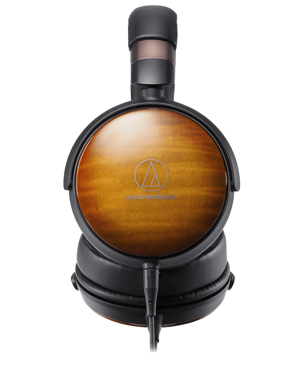 Audio Technica ATH-WP900 Over Ear Wooden Headphones, side on