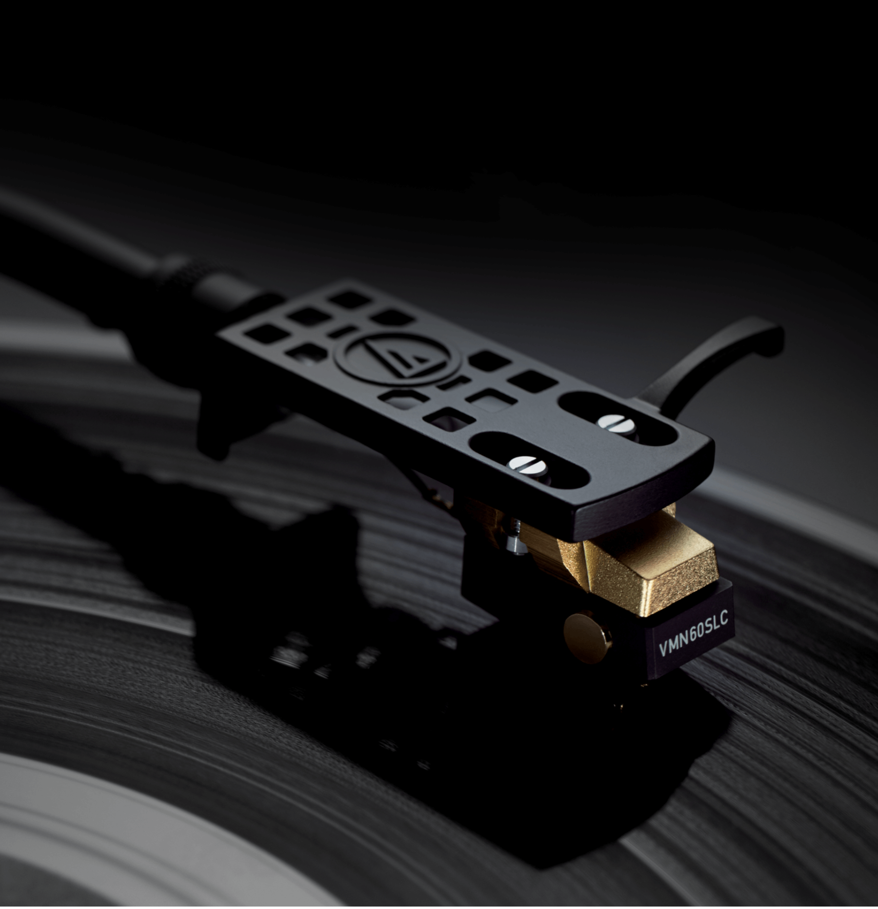 Audio-Technica Cartridges Audio Technica VM760SLC Dual Magnet Cartridge, shown on vinyl