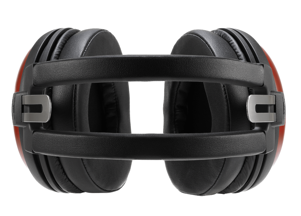 Audio Technica ATH-AWAS Closed-Back Dynamic Wooden Headphones, top