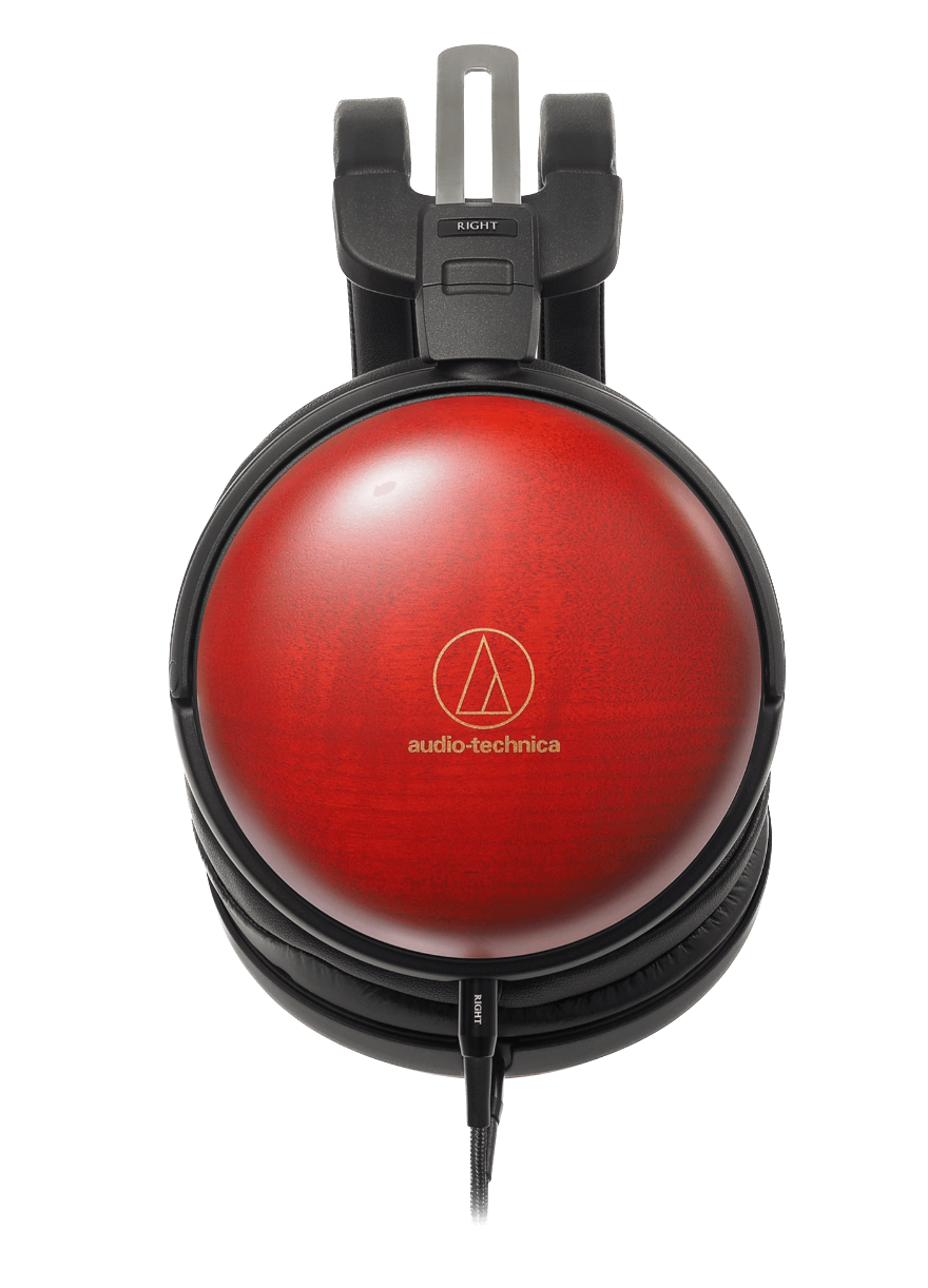 Audio Technica ATH-AWAS Closed-Back Dynamic Wooden Headphones, side view