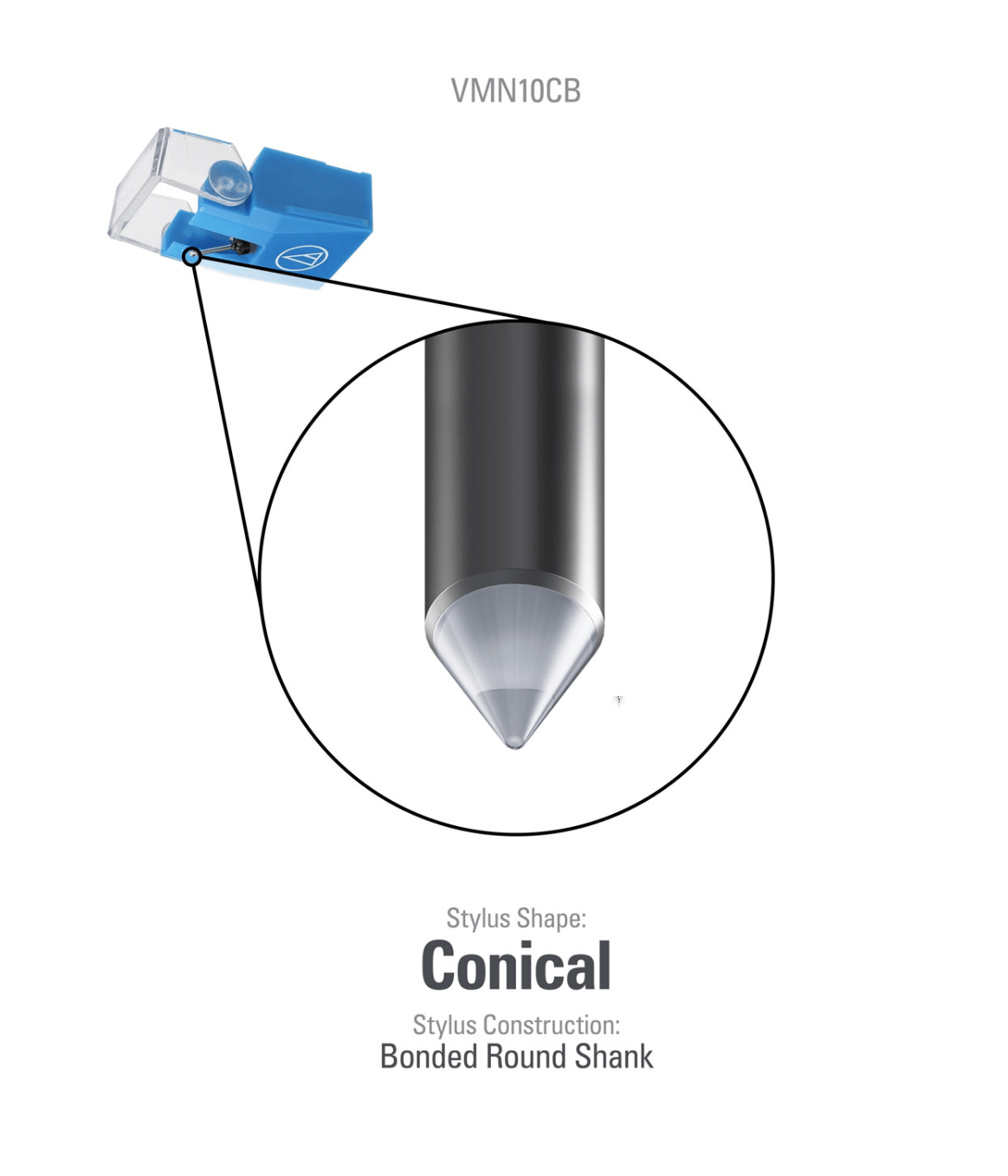 Audio-Technica Styli Audio Technica VMN10CB Conical Replacement Stylus