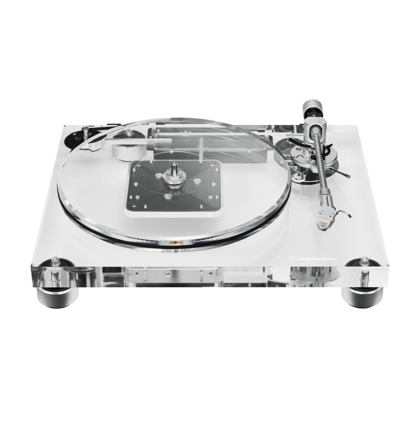 Audio Technica AT-LPA2 Belt Driven Turntable, front and top view