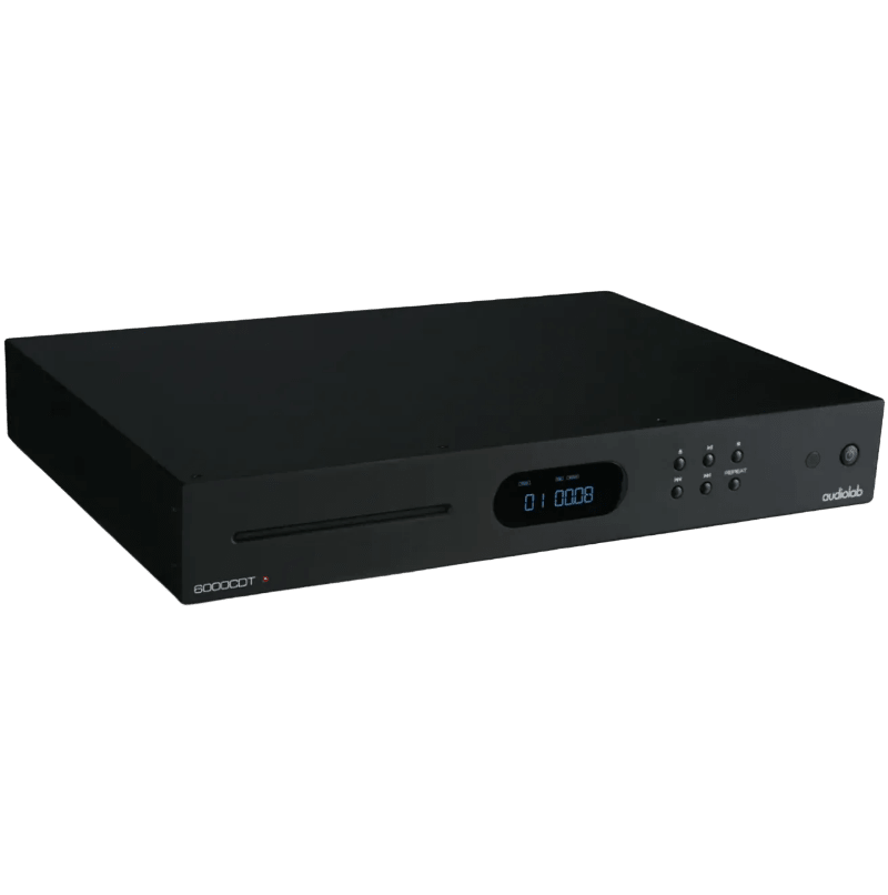 Audiolab 6000CDT CD Transport in Black, angled view