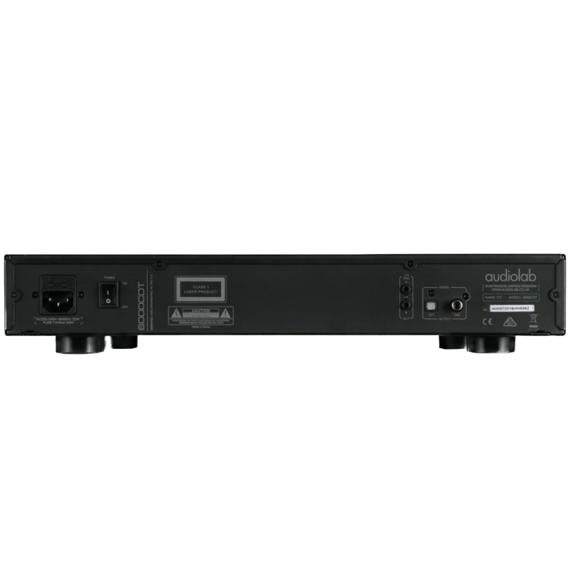 Audiolab 6000CDT CD Transport in Black, rear of unit