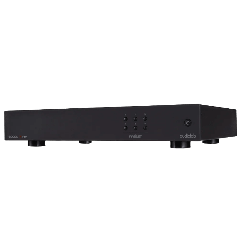 Audiolab 6000N Play Audio Streaming Player, in black, angled left