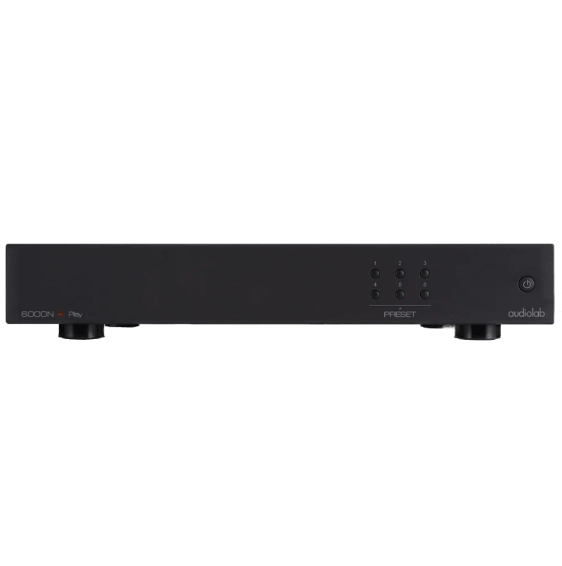 Audiolab 6000N Play Audio Streaming Player, in black.  Front